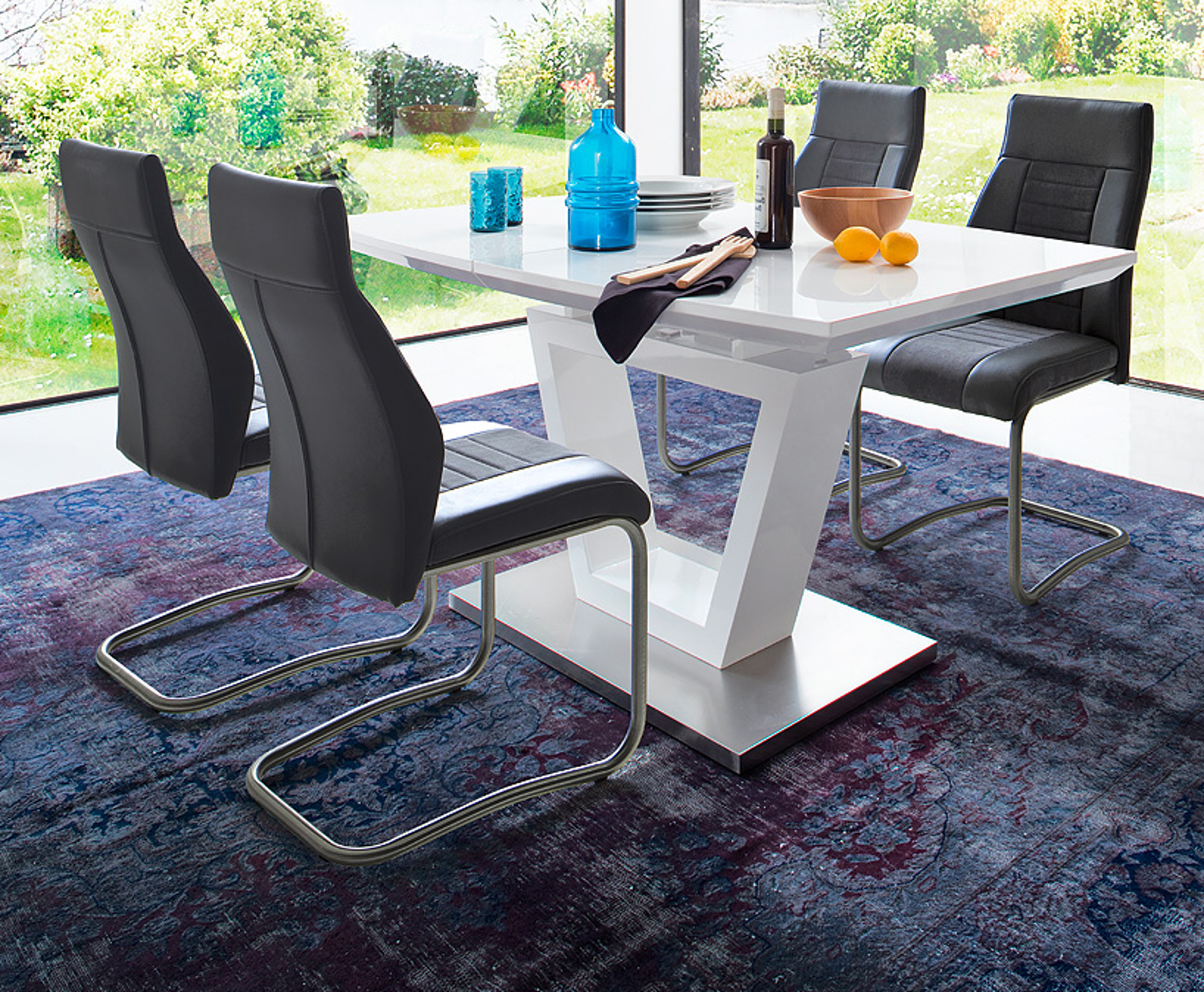 Esstisch Nicolo Hochglanz Weiss Lack 140 Cm