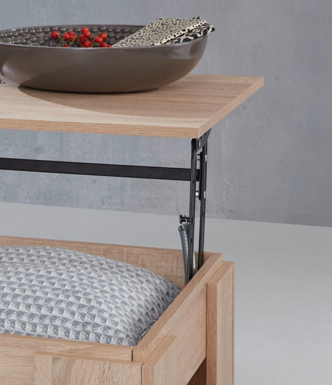 Couchtisch Sonoma Eiche hell 107 cm ausklappbar