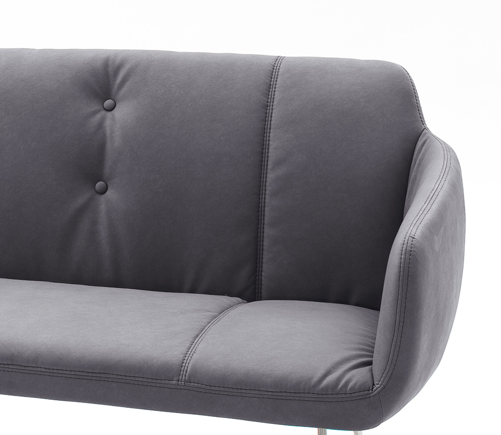 Sitzbank Tessera Grau Kunstleder 180 cm