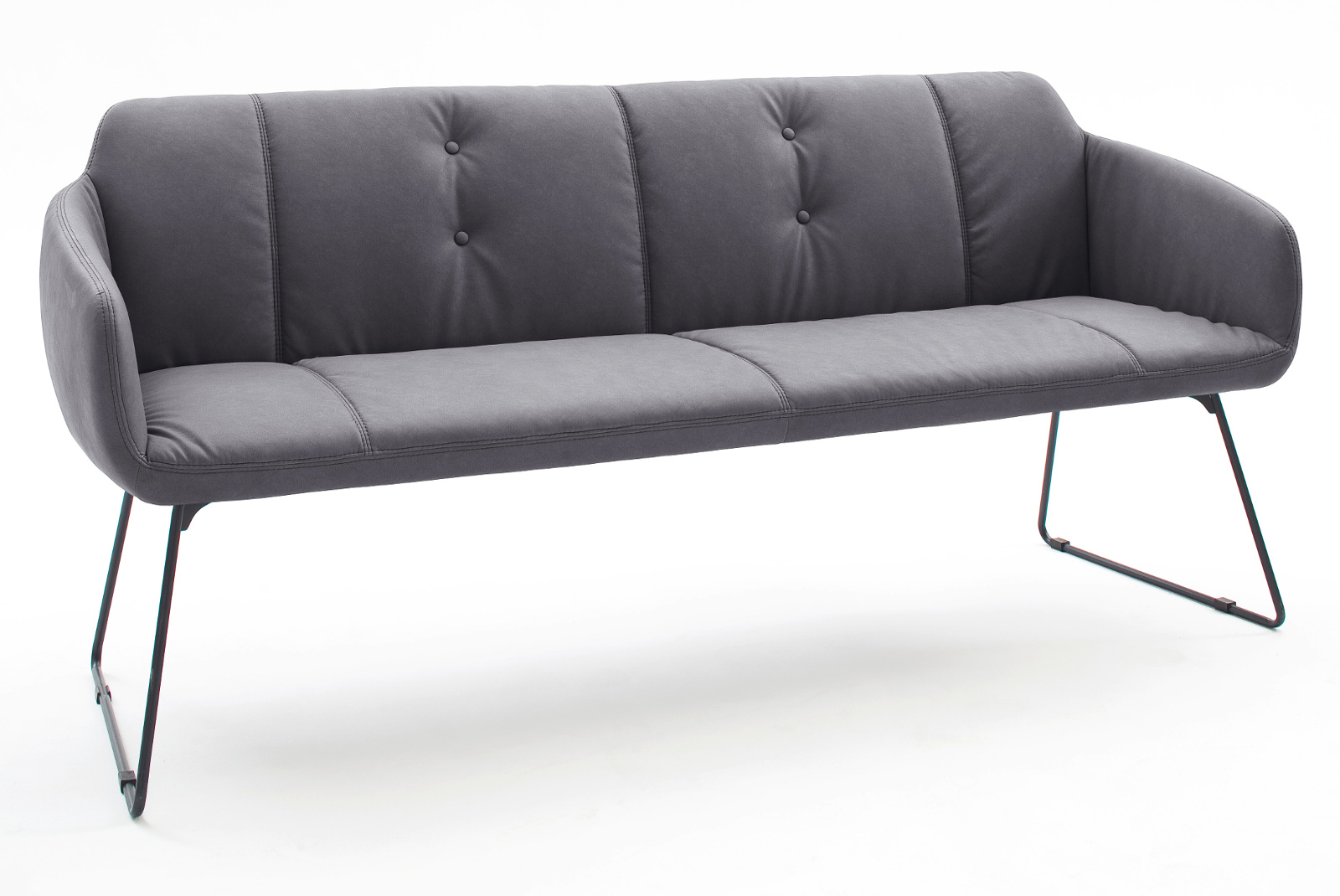 Sitzbank Tessera Grau Kunstleder 180 cm