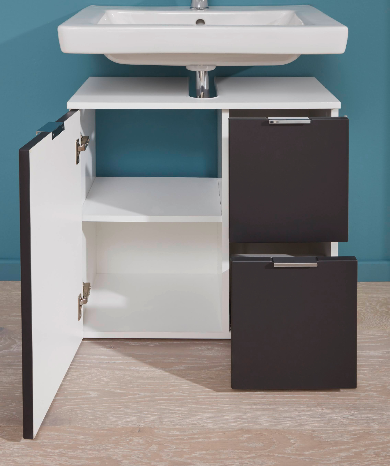 Waschbeckenunterschrank Concept1 in Graphit grau matt