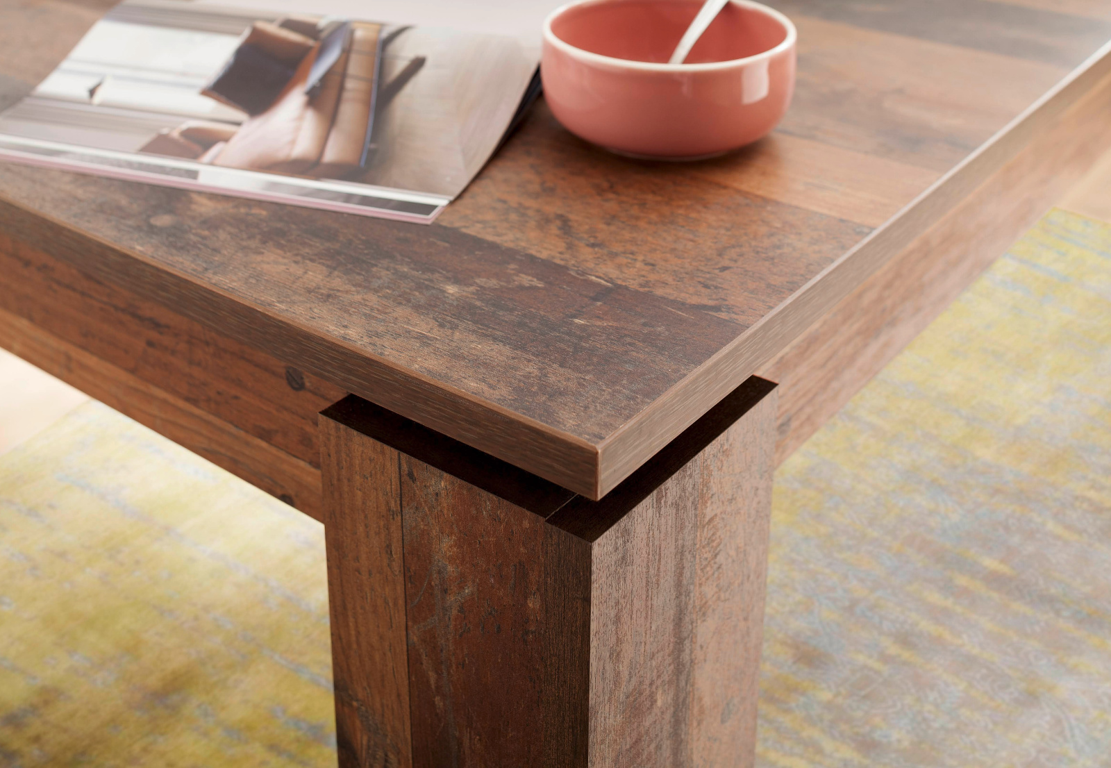 Esstisch Indy In Old Used Wood Shabby Ausziehbar