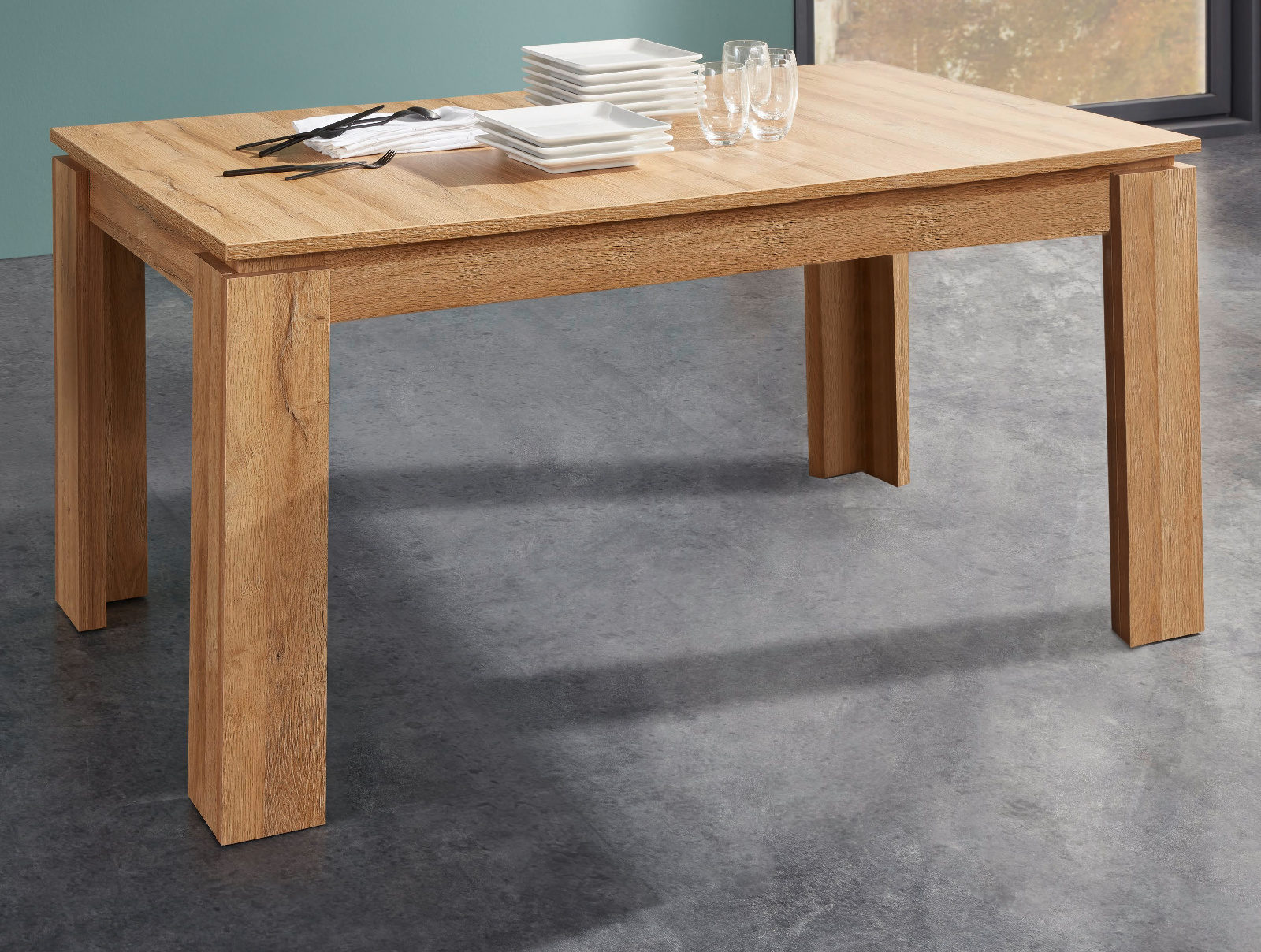 Esstisch in Wotan Eiche Küchentisch ausziehbar mit Einlegeplatte 160 200 x 90 cm Holztisch Esstisch in Wotan Eiche Küchentisch ausziehbar mit Einlegeplatte 160 200 x 90 cm Holztisch