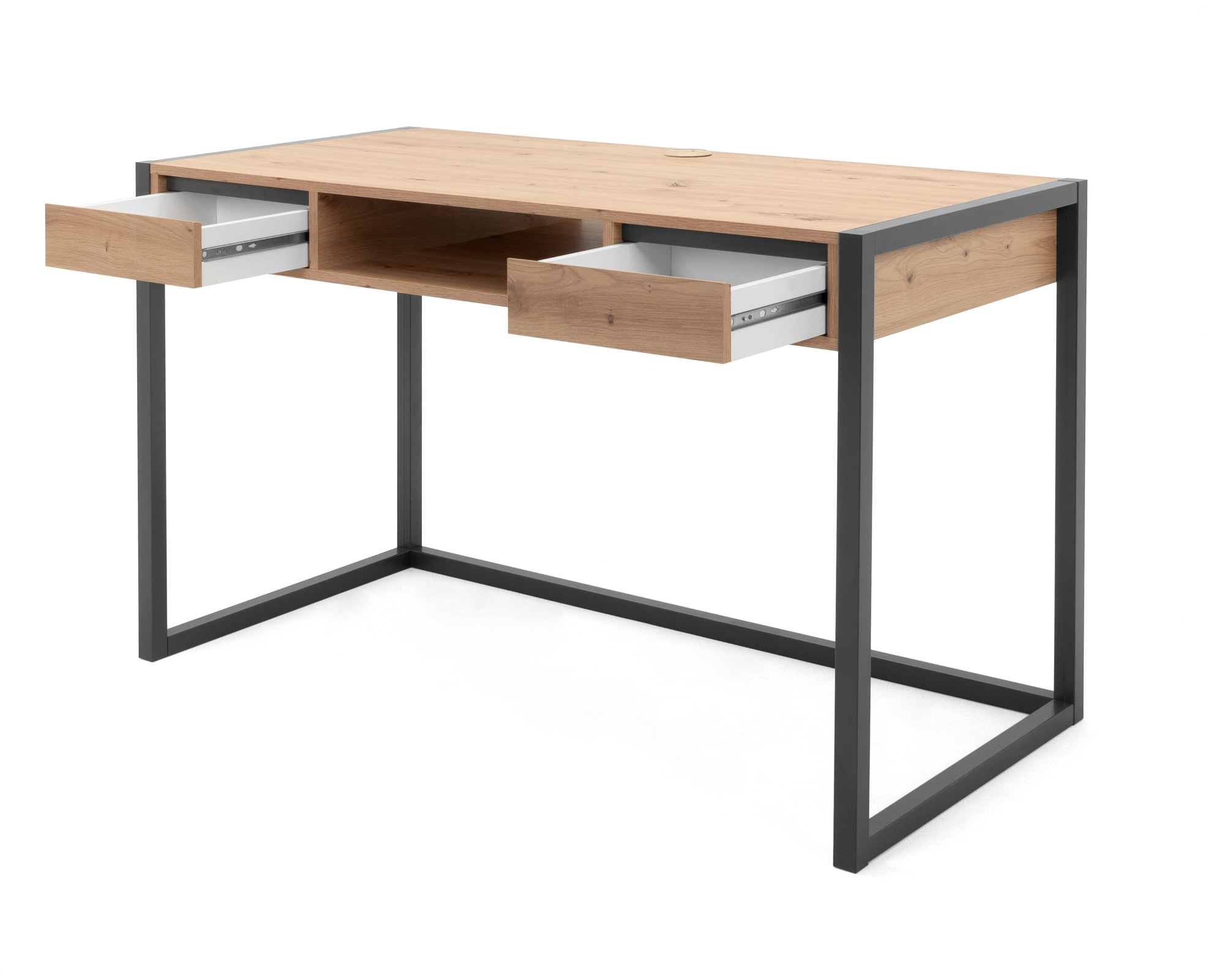 Schreibtisch Denver in Artisan Eiche und Anthrazit