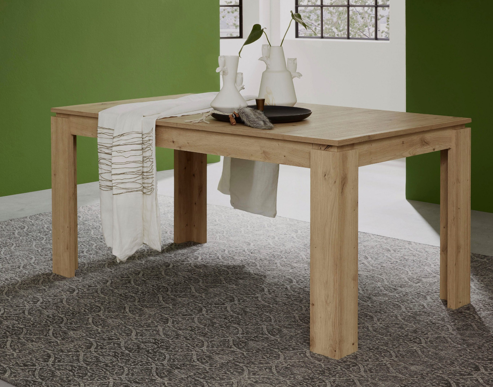 Esstisch Universal in Artisan Eiche ausziehbar 160 cm