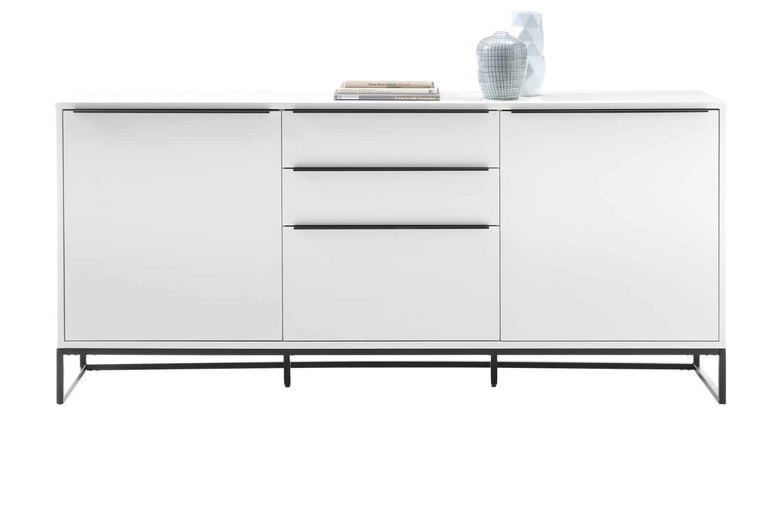 Sideboard "Lille" in weiß mit Metallgestell 184 cm