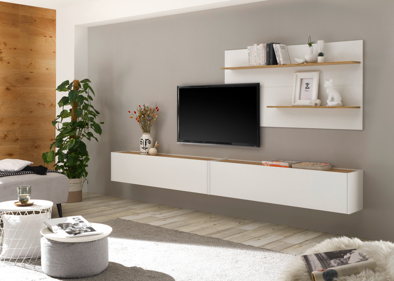 Tv Board Weiß Holz