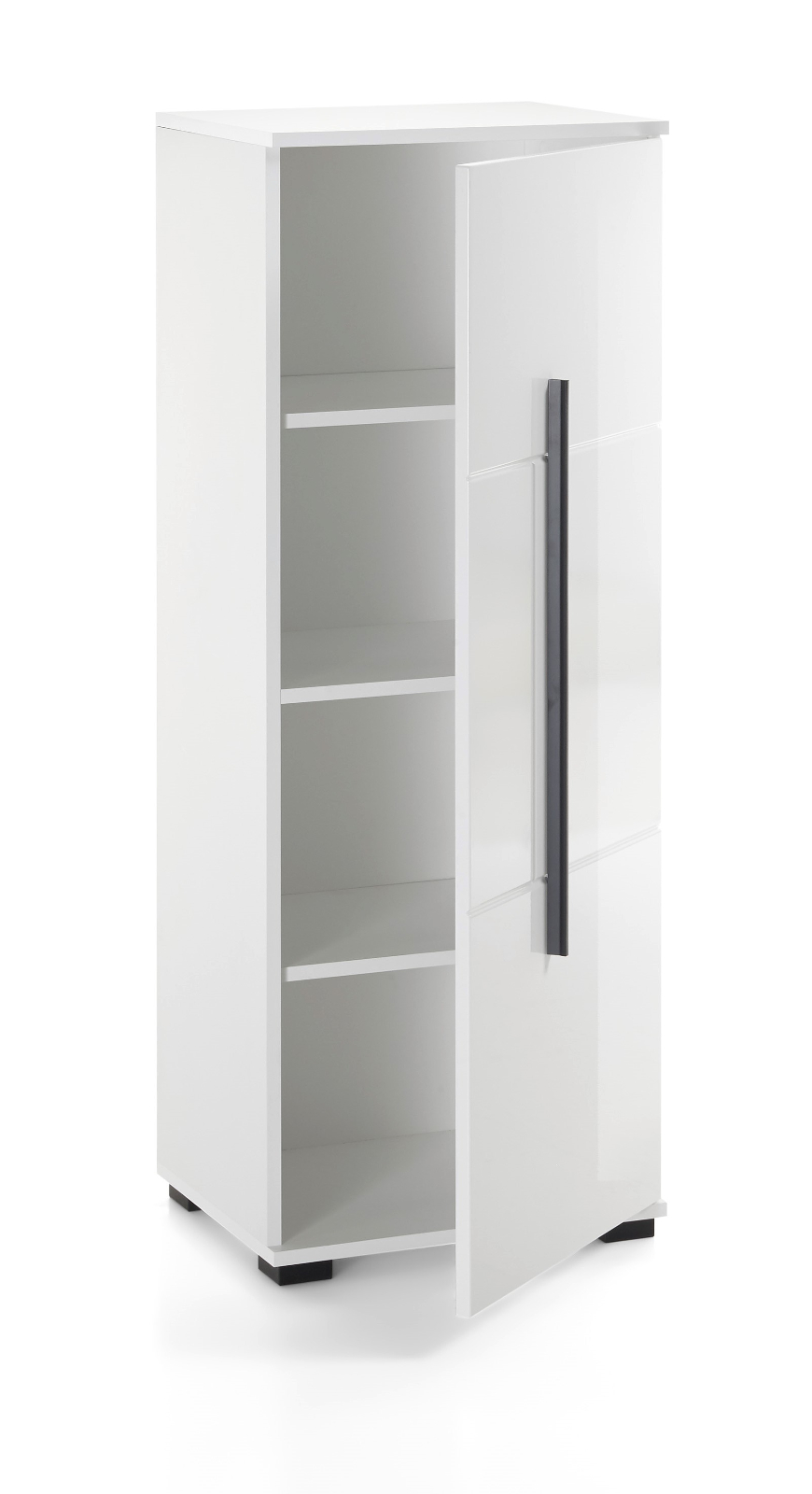 Badmöbel Midischrank "Design-D" Hochglanz weiß 45 x 120