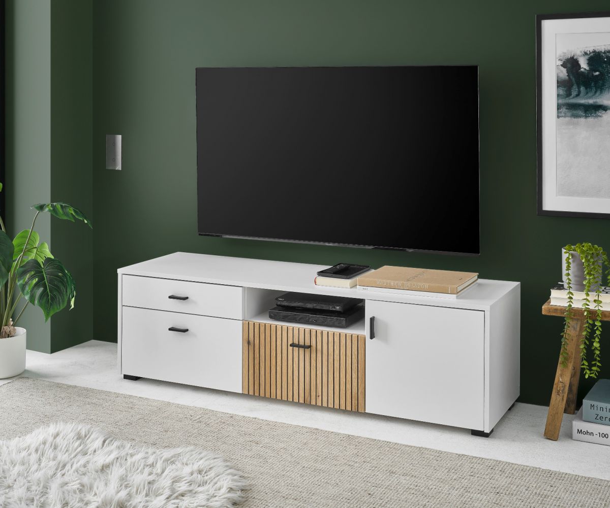 Verwunderlich Lowboard Weiss Matt Bilder