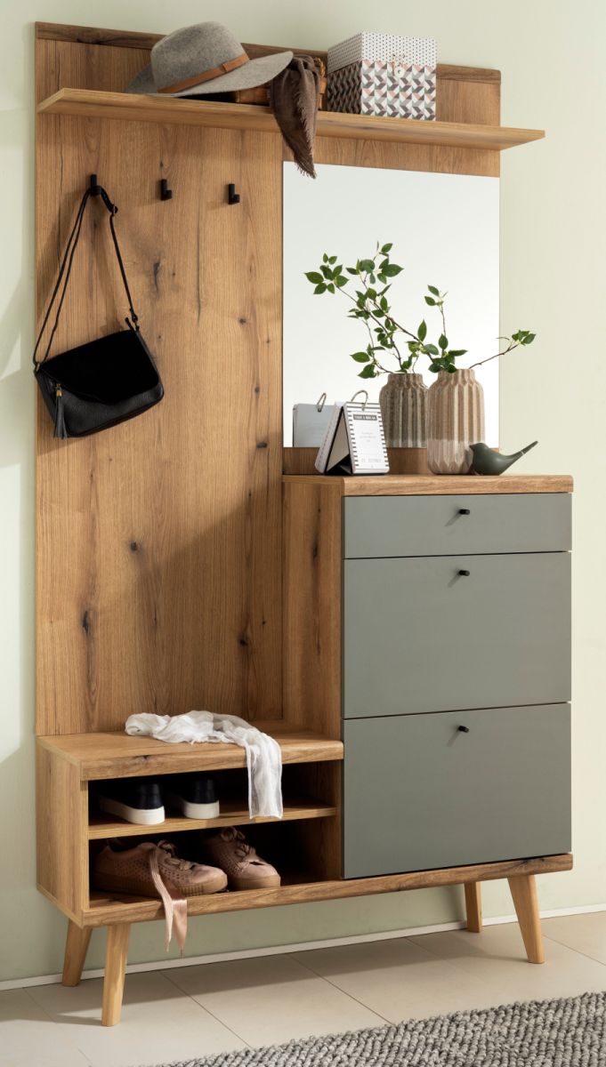 Furn.Design Garderobe Juna In Eiche Evoke Und Salbei 110 Cm