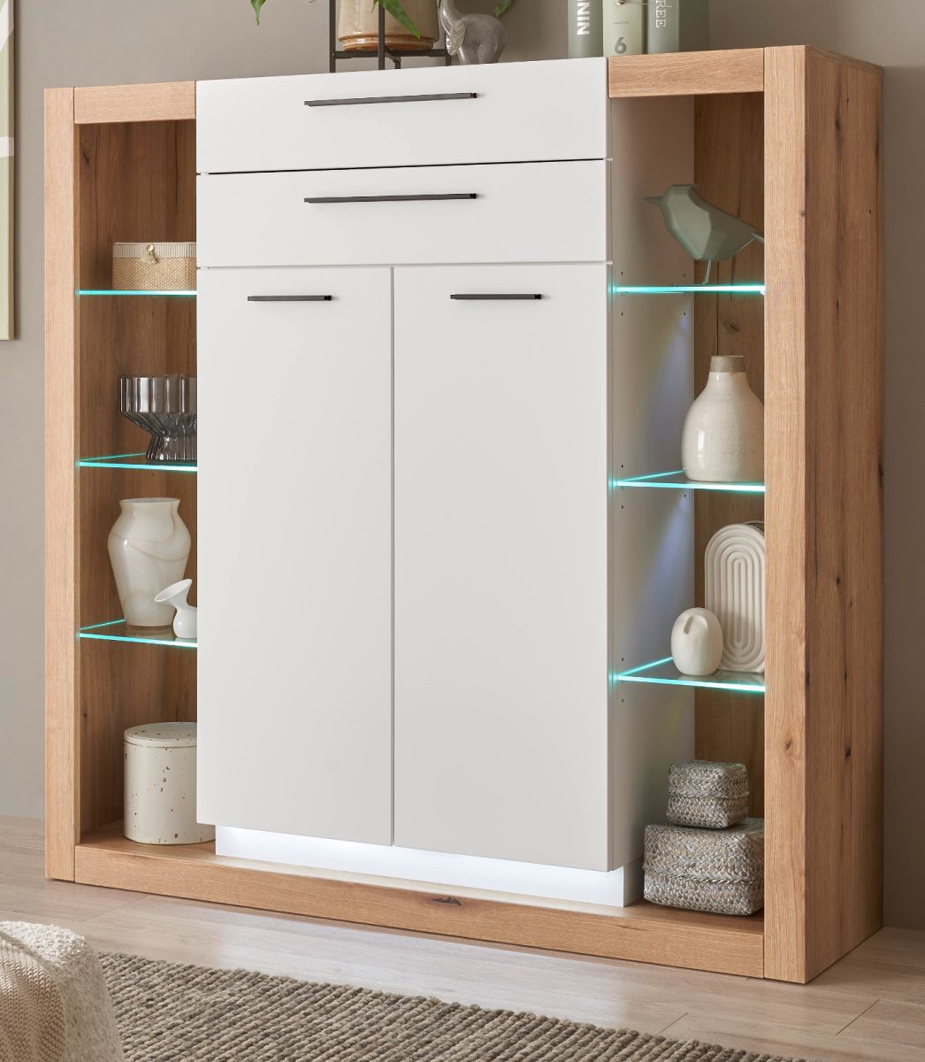 Faszinierend Highboard Eiche Weiss Bilder