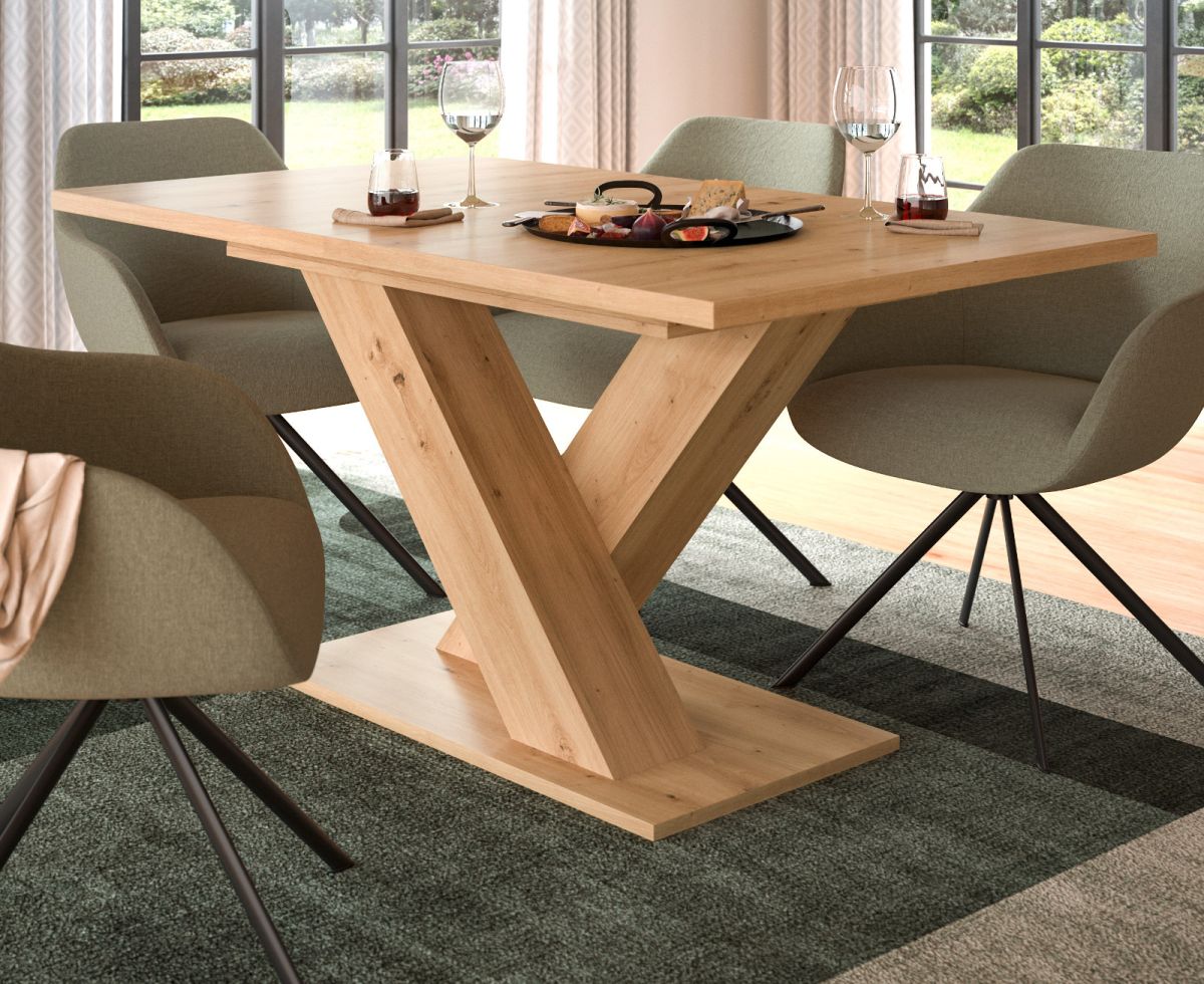 Esstisch Home X Artisan Eiche Ausziehbar 150 190 Cm esstisch-home-x-artisan-eiche-ausziehbar-150-190-cm