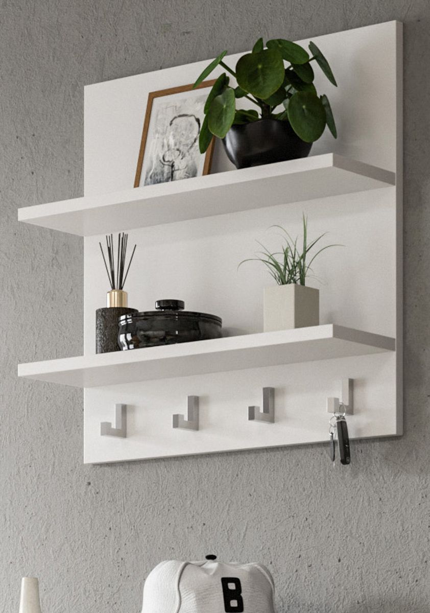 Inn.Furn Wandregal Mit Haken SystemX In Weiß 52 X 52 Cm