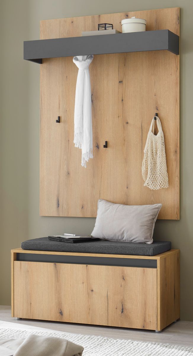 Furn.Design Garderobe Set 3-tlg. Center In Eiche 100 X 200 Cm
