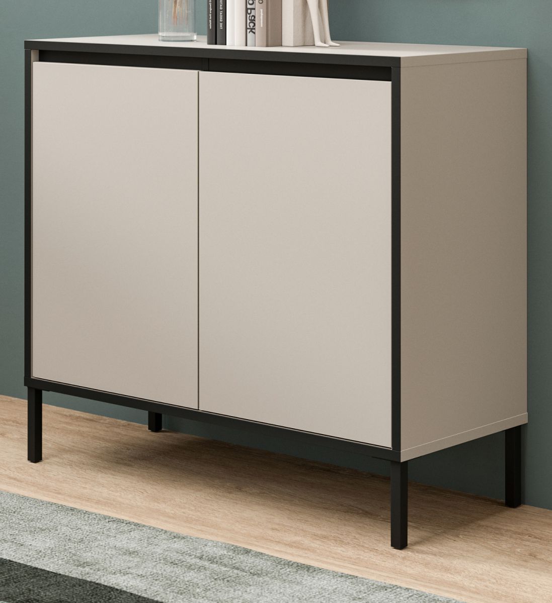 Inn.Furn Kommode Torello In Kaschmir Und Schwarz 92 X 83 Cm