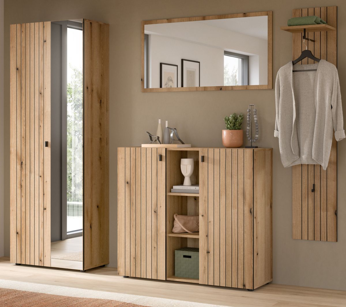 Inn.Furn Garderobe Set 4-tlg. Loreno In Eiche 237 Cm