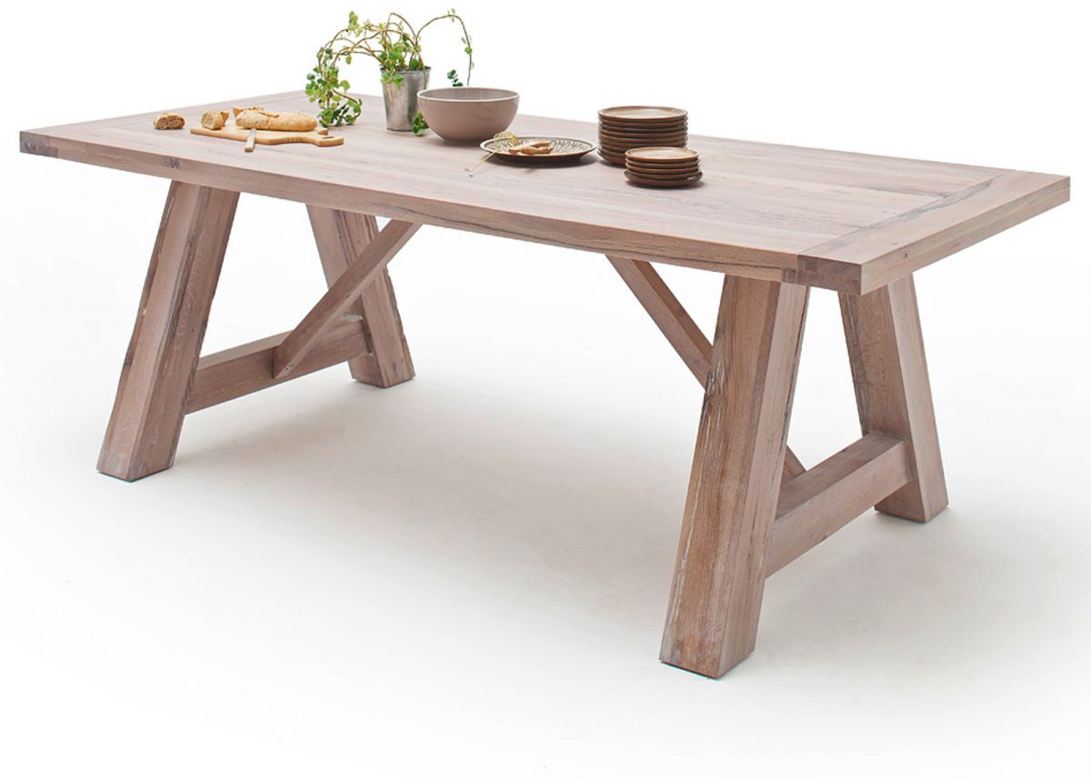 MCA Furniture Esstisch Bristol Eiche gekälkt 220 cm