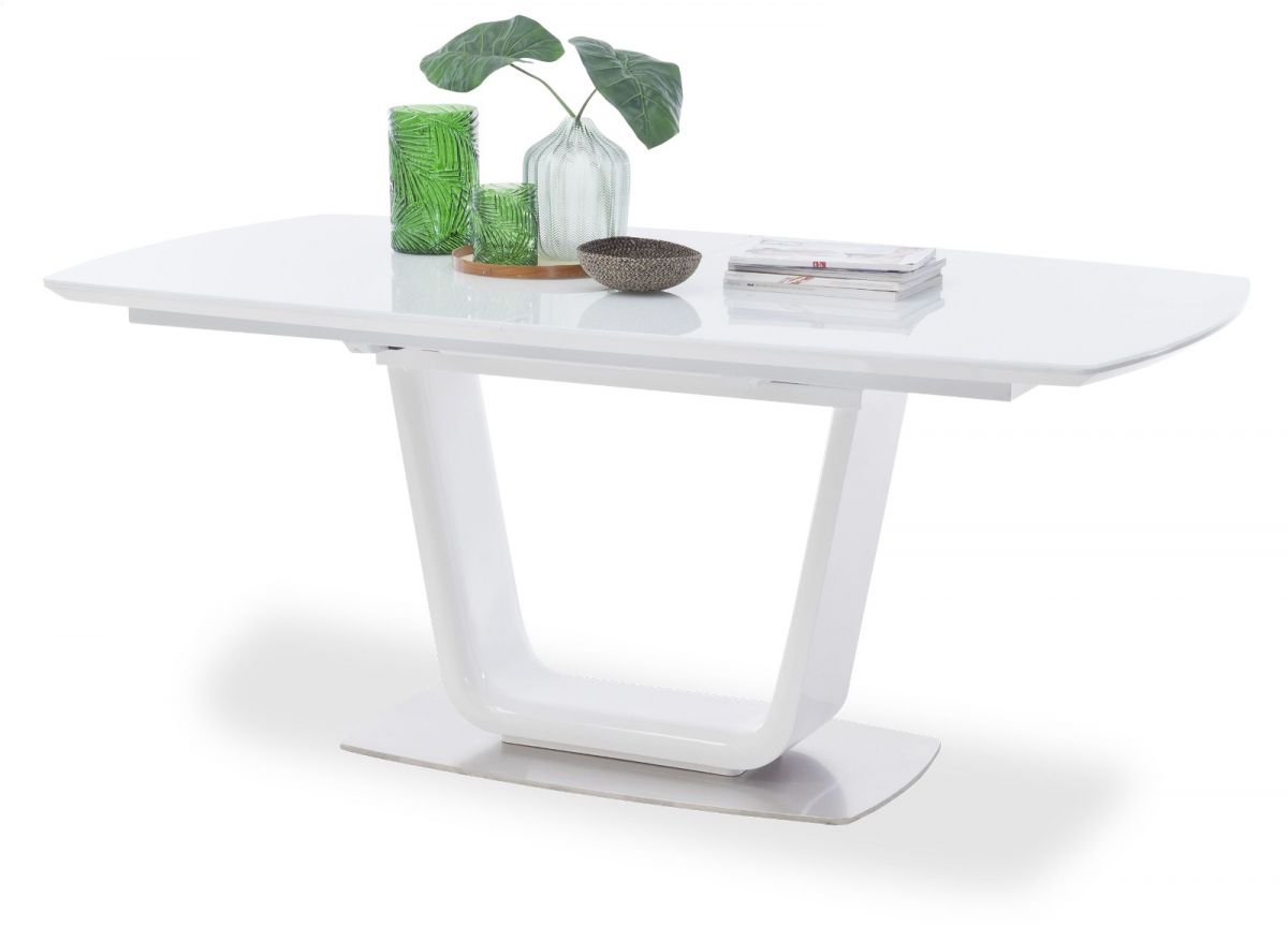 MCA Furniture Esstisch Xander Hochglanz weiß Lack 180 cm