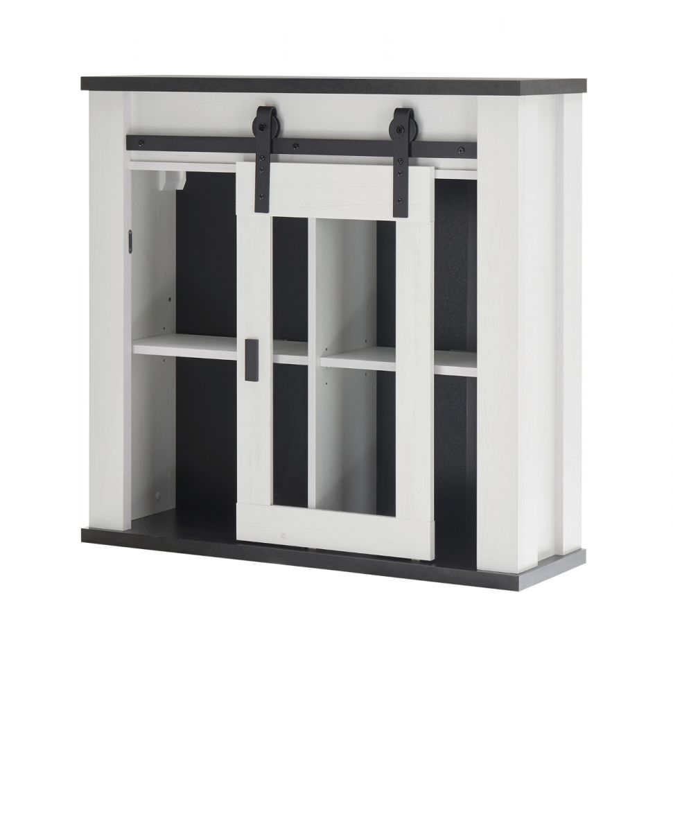 VCM VCM Küchenschrank Hängend | Maße Ca. H. 60 X B. 57 X T. 57 Cm Eckschrank Hangeschrank Mit Zwei Fachern Kuchenmobel Fasola In Weiss
