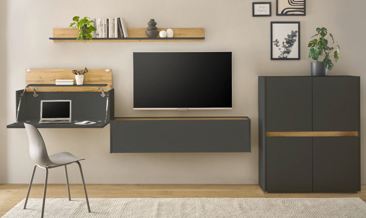 Wohnwand Mit Schreibtisch Ikea