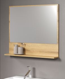 Badezimmer Spiegel Bliss in Evoke Eiche Badspiegel mit Ablage 80 cm Badezimmer Spiegel Bliss in Evoke Eiche Badspiegel mit Ablage 80 cm