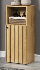 Badezimmer Kommode Bliss in Evoke Eiche Badschrank 40 x 95 cm