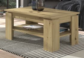 Couchtisch Selen in Artisan Eiche Beistelltisch mit Ablage 100 x 60 cm Couchtisch Selen in Artisan Eiche Beistelltisch mit Ablage 100 x 60 cm