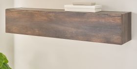 Hängeschrank Piano in Thermo Eiche Wandschrank hängend 152 x 30 cm Hängeschrank Piano in Thermo Eiche Wandschrank hängend 152 x 30 cm