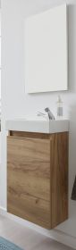 Badmöbel komplett Set Champ in Artisan Eiche inkl. Waschbecken und Spiegel Breite 40 cm Badmöbel komplett Set Champ in Artisan Eiche inkl. Waschbecken und Spiegel Breite 40 cm