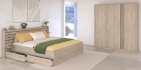 Parisot Schlafzimmer komplett Set Escale23 in Eiche japanisch Bett 140 x 200 cm Parisot Schlafzimmer komplett Set Escale23 in Eiche japanisch Bett 140 x 200 cm
