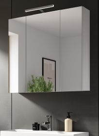 Badezimmer Spiegelschrank Larik in weiß 3-türig 82 x 77 Badezimmer Spiegelschrank Larik in weiß 3-türig 82 x 77