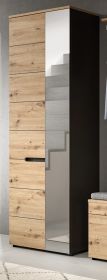 Garderobenschrank Cooper in Artisan Eiche und grau 65 x 190 cm mit variabler Inneneinteilung, Soft-Close Garderobenschrank Cooper in Artisan Eiche und grau 65 x 190 cm mit variabler Inneneinteilung, Soft-Close