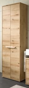Badezimmer Hochschrank Celia in Evoke Eiche Badschrank mit Soft-Close 64 x 189 cm