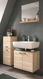 Badmöbel Set 3-teilig Lowell in Sonoma Eiche Badkombination hängend / stehend 102 x 186 cm Badmöbel Set 3-teilig Lowell in Sonoma Eiche Badkombination hängend / stehend 102 x 186 cm