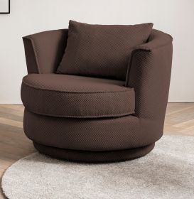 Drehsessel Comfy in braun Web-Velours Sessel 360° drehbar inklusive Kissen Drehsessel Comfy in braun Web-Velours Sessel 360° drehbar inklusive Kissen