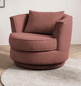 Drehsessel Comfy in terracotta Web-Velours Sessel 360° drehbar inklusive Kissen Drehsessel Comfy in terracotta Web-Velours Sessel 360° drehbar inklusive Kissen