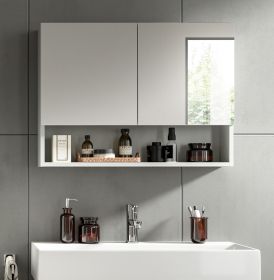 Badezimmer Spiegelschrank Carlo in grau Badschrank 2-türig mit Soft-Close 74 cm Badezimmer Spiegelschrank Carlo in grau Badschrank 2-türig mit Soft-Close 74 cm
