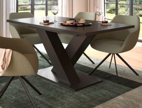 Esstisch Home-X in grau Tisch ausziehbar 150 - 190 cm Esstisch Home-X in grau Tisch ausziehbar 150 - 190 cm
