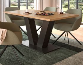 Esstisch Home-X in Artisan Eiche und grau Tisch ausziehbar 150 - 190 cm Esstisch Home-X in Artisan Eiche und grau Tisch ausziehbar 150 - 190 cm