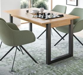 Esstisch Eldon in Artisan Eiche und grau Tisch ausziehbar 150 - 190 cm Esstisch Eldon in Artisan Eiche und grau Tisch ausziehbar 150 - 190 cm