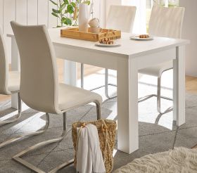 Esstisch Fiastra in weiß Pinie Landhaus Tisch 160 x 90 cm Esstisch Fiastra in weiß Pinie Landhaus Tisch 160 x 90 cm