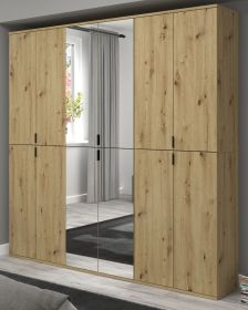 Garderobe und Kleiderschrank mit Spiegel Line-Up in Artisan Eiche Mehrzweckschrank 183 x 193 cm Garderobe und Kleiderschrank mit Spiegel Line-Up in Artisan Eiche Mehrzweckschrank 183 x 193 cm