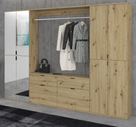 Garderobe Set Line-Up in Artisan Eiche Garderobenschrank mit Spiegel 243 x 193 cm Garderobe Set Line-Up in Artisan Eiche Garderobenschrank mit Spiegel 243 x 193 cm