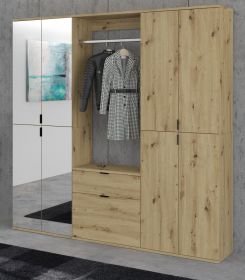 Garderobe Set Line-Up in Artisan Eiche Garderobenschrank mit Spiegel 183 x 193 cm Garderobe Set Line-Up in Artisan Eiche Garderobenschrank mit Spiegel 183 x 193 cm