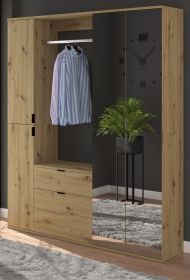 Garderobe Set Line-Up in Artisan Eiche Garderobenschrank mit Spiegel 152 x 193 cm Garderobe Set Line-Up in Artisan Eiche Garderobenschrank mit Spiegel 152 x 193 cm