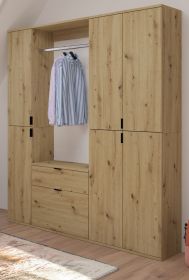Garderobe Set Line-Up in Artisan Eiche Garderobenschrank 152 x 193 cm Garderobe Set Line-Up in Artisan Eiche Garderobenschrank 152 x 193 cm