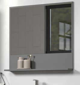 Badezimmer Spiegel Bliss in grau Badspiegel mit Ablage 80 cm Badezimmer Spiegel Bliss in grau Badspiegel mit Ablage 80 cm