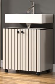 Waschbeckenunterschrank Bliss in Cashmere grau Badschrank 60 cm