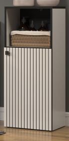 Badezimmer Kommode Bliss in Cashmere grau Badschrank 40 x 95 cm