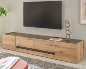 TV-Lowboard Center in Evoke Eiche und grau TV Unterteil 223 cm TV-Board XL